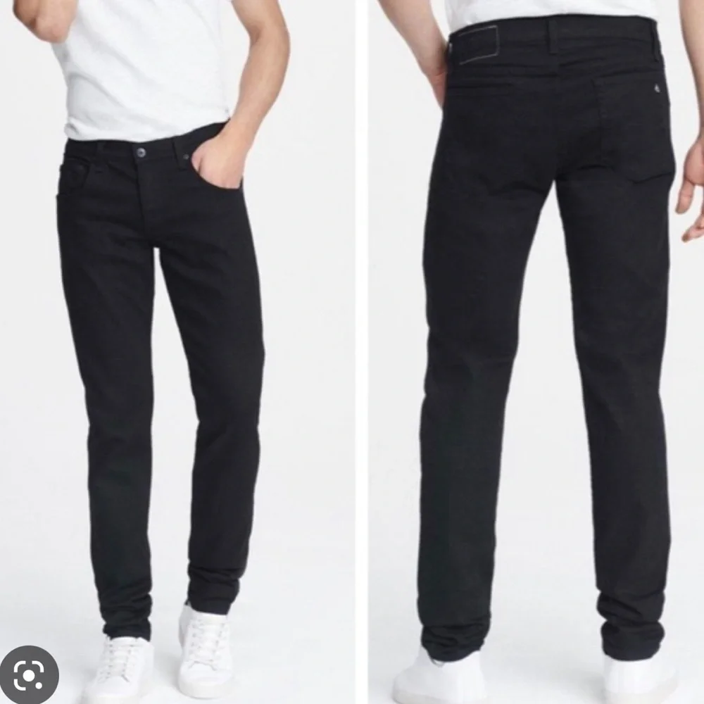 Rag & Bone Fit 1 Extra Slim Skinny Fit Black Authentic Stretch Jean - Picture 1 of 17